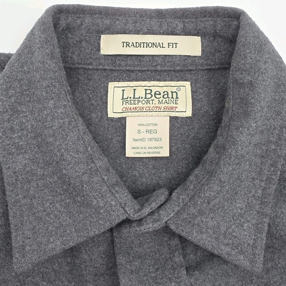 Vintage LL Bean Chamois Flannel Shirt Mens Small Long Sleeve Traditional Fit - Picture 4 of 7